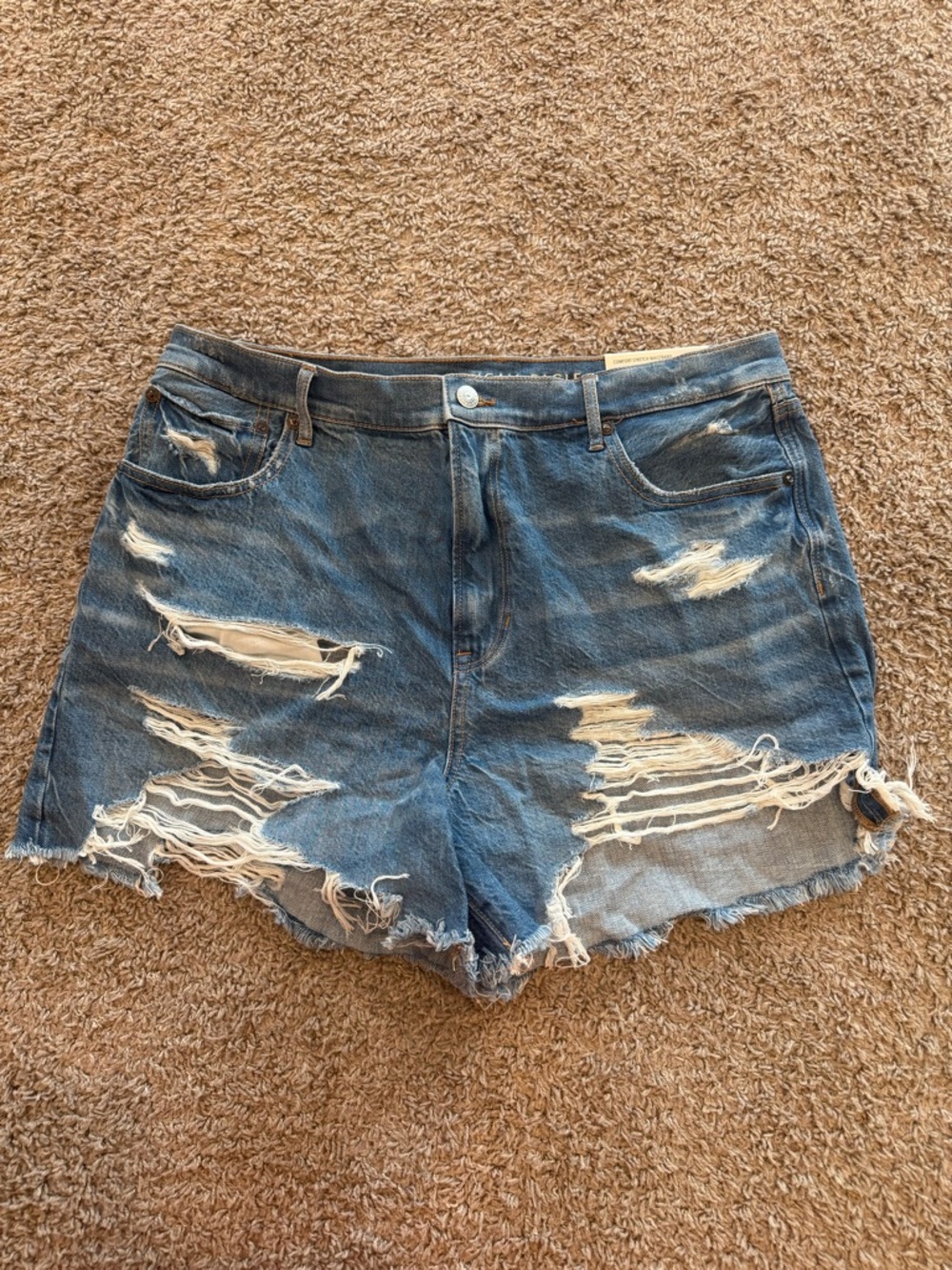 NWT American Eagle Highest Rise 90’s Boyfriend Raw Hem Denim Shorts, Sz 16/33W